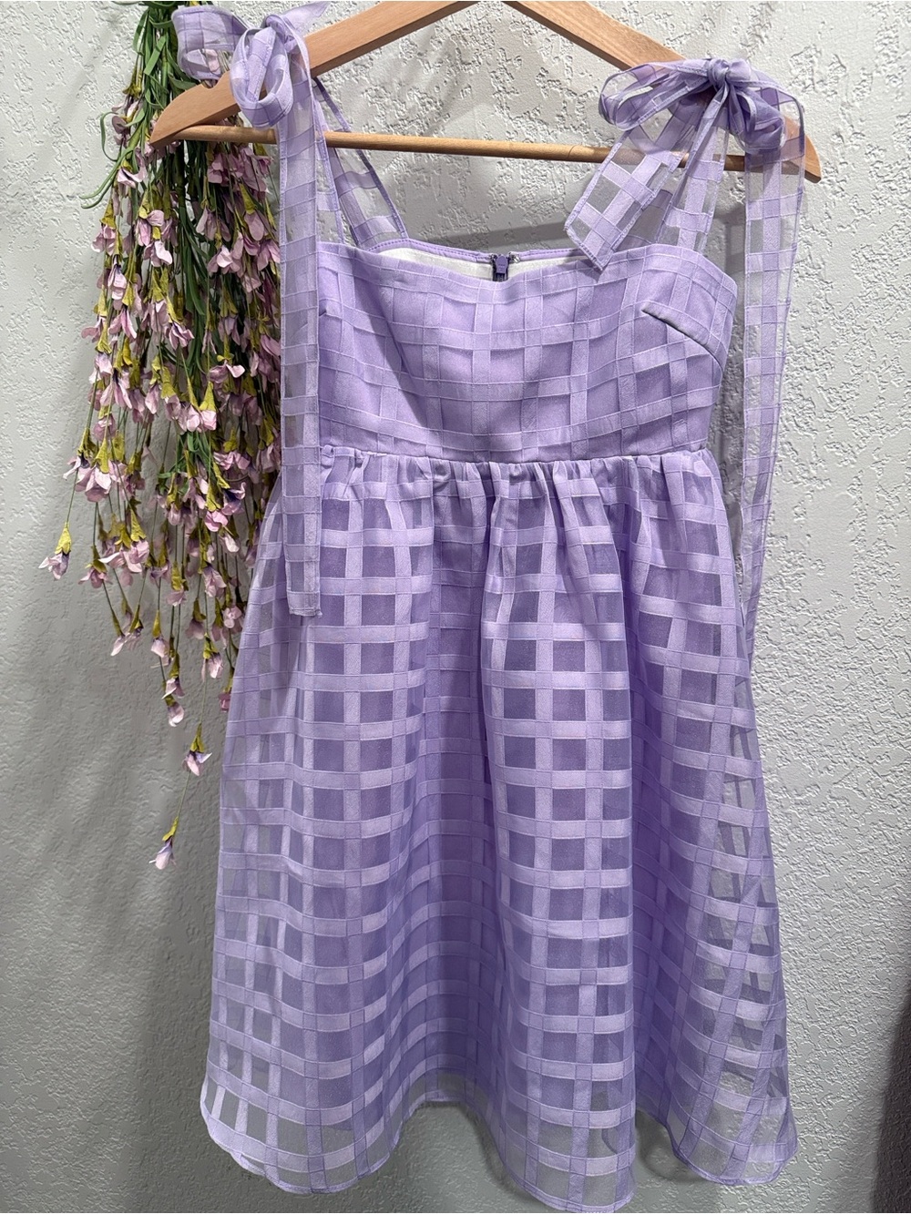 Lilac Tie-Shoulder Kids Dress